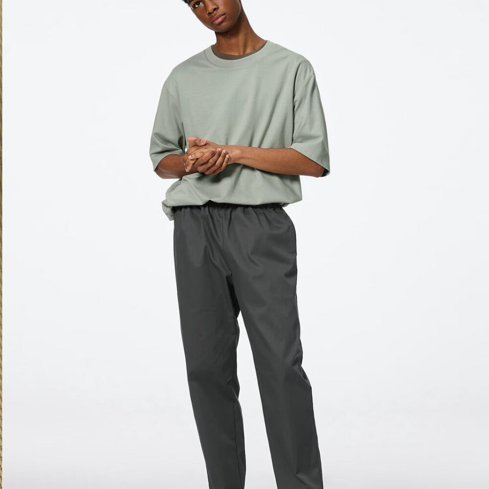 GU Chef Pants with elastic waistband, lightly worn